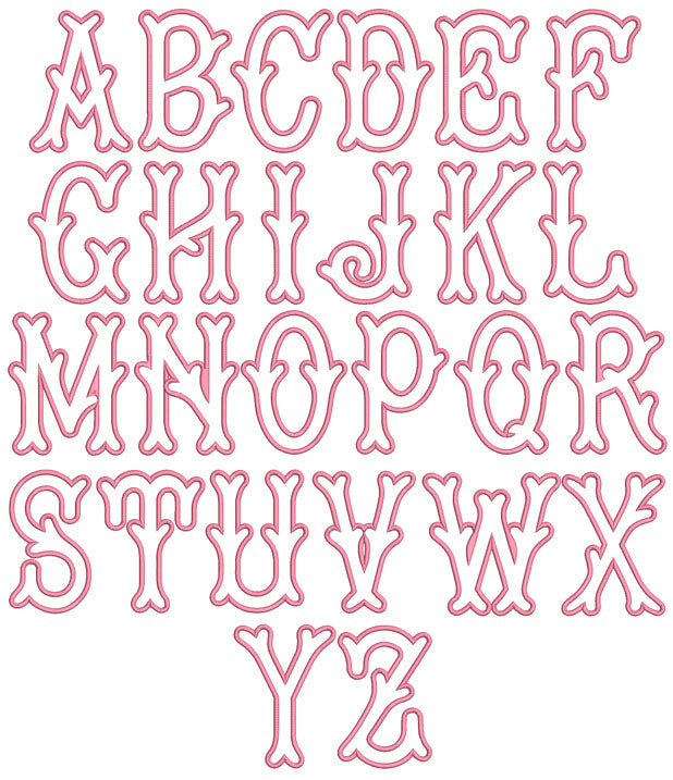 Fishtail Applique Font