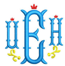 Empire Monogram Embroidery Font