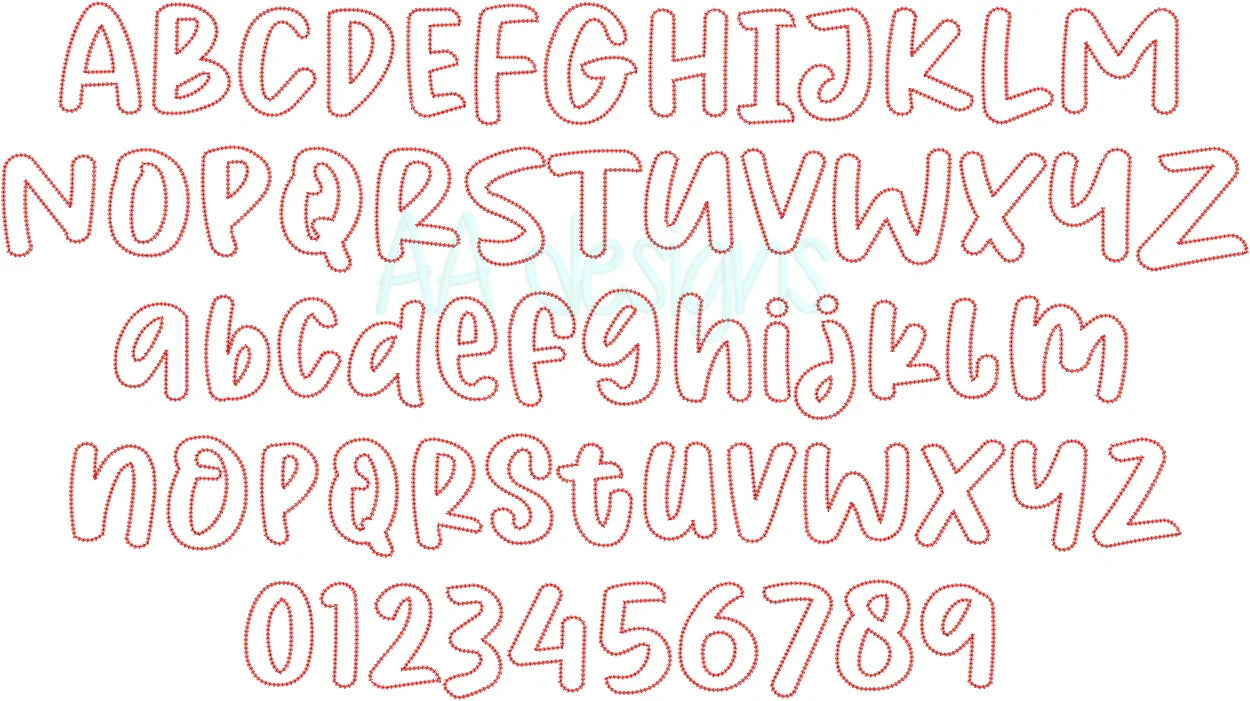Sun Break Machine Embroidery Font — Instant Digital Download | BX PES DST