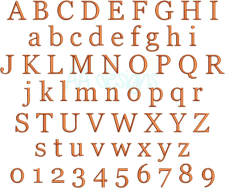 Georgia embroidery digital font. Script embroidery font. BX file also included