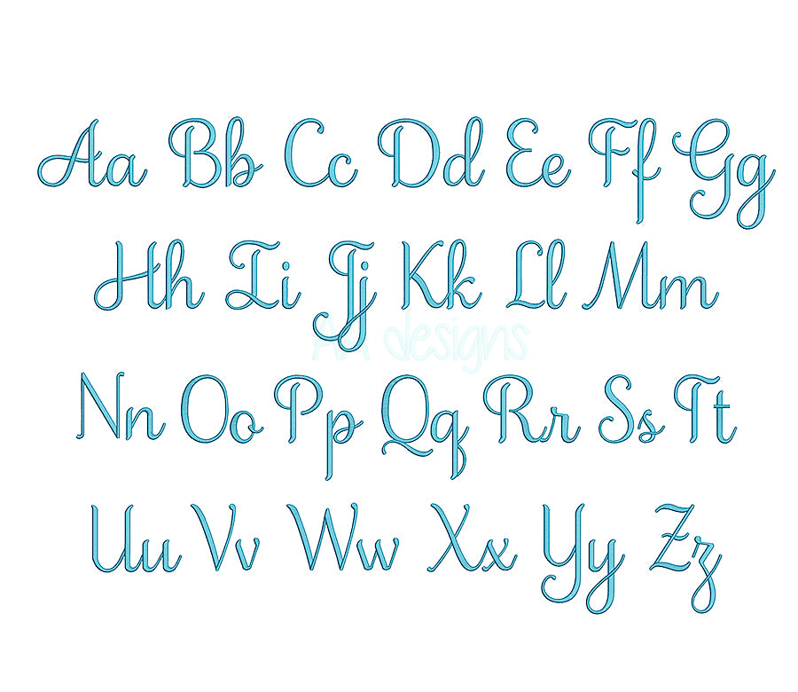 Skylar embroidery font. Machine embroidery alphabet for instant download. PES DST BX and all files for embroidery machine