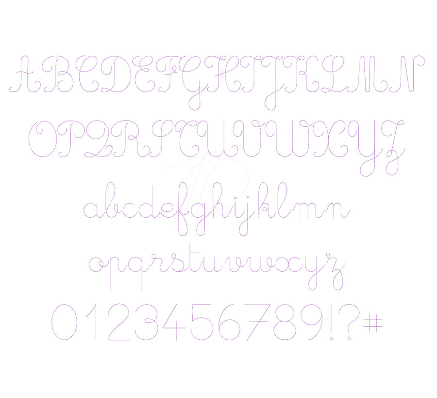 Bean Stitch embroidery digital font. Machine embroidery digital file in bean stitch. PES DST BX format
