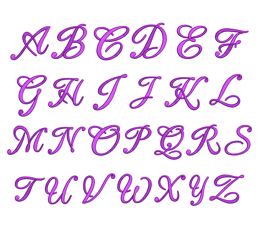 Fancy 3D Puff Embroidery Font