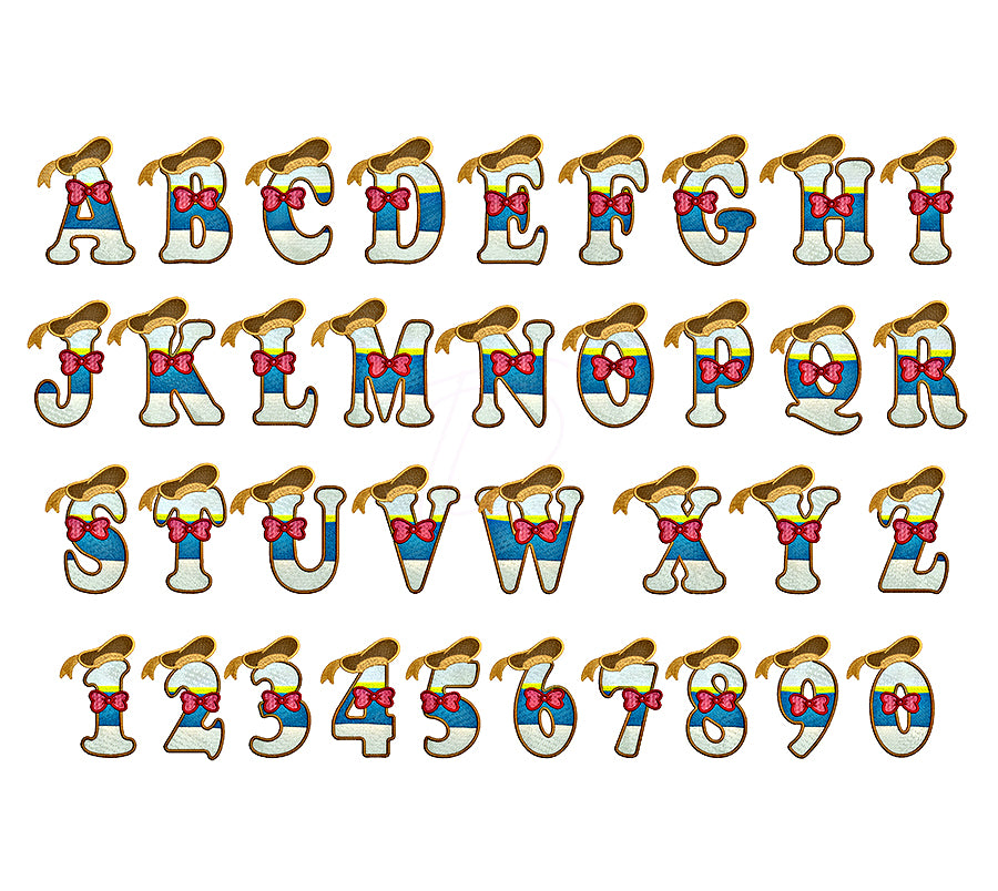 Duck Embroidery Font