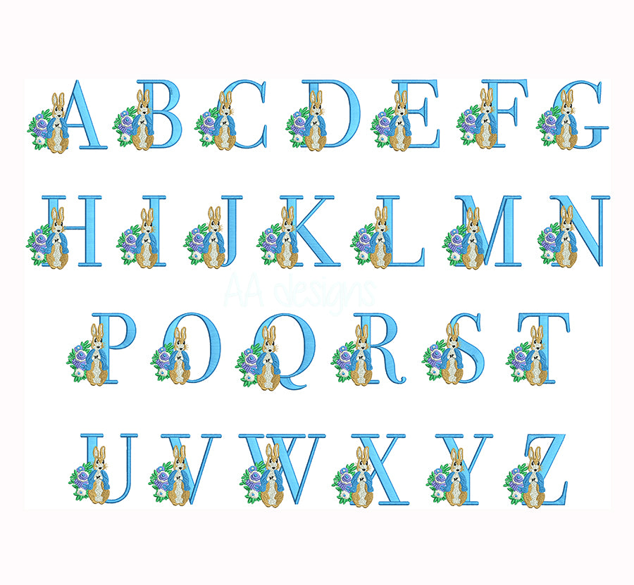 Little Bunny Embroidery Font