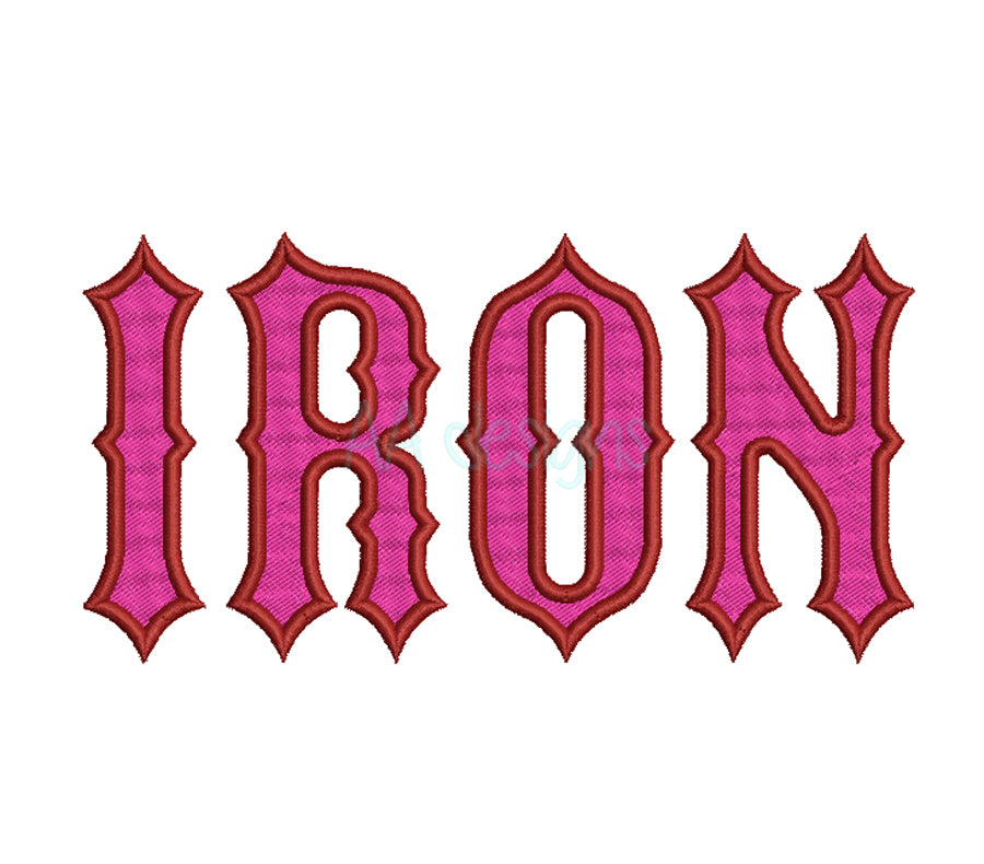 Iron Gothic Embroidery Font | BX PES DST Instant Download