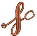 Stethoscope Embroidery Script Font for instant download. DST, PES, BX and all files.