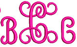 Script Swirl Embroidery Font for instant download. DST, PES, BX file and other
