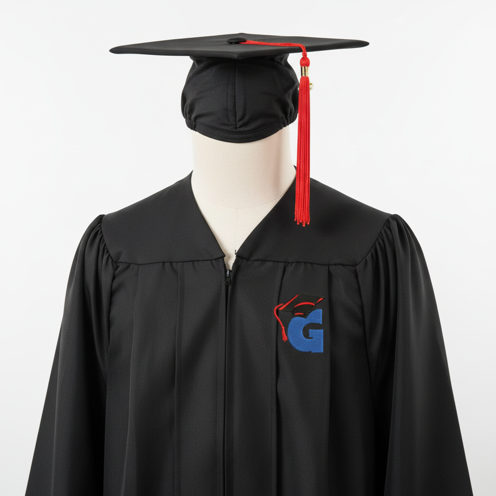 graduation embroidery font on clothing