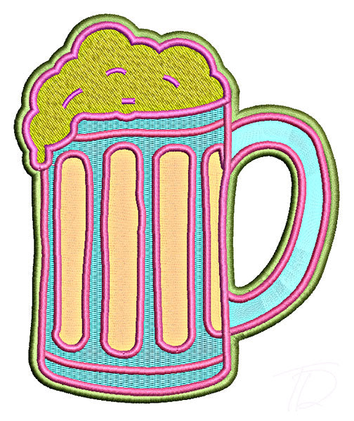 Summer Vibes Embroidery Designs - 14 embroidery patch designs for summer vibes.