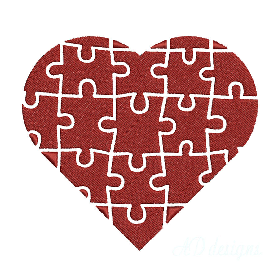 Heart Embroidery Designs Bundle – 6 Designs in 3 Sizes