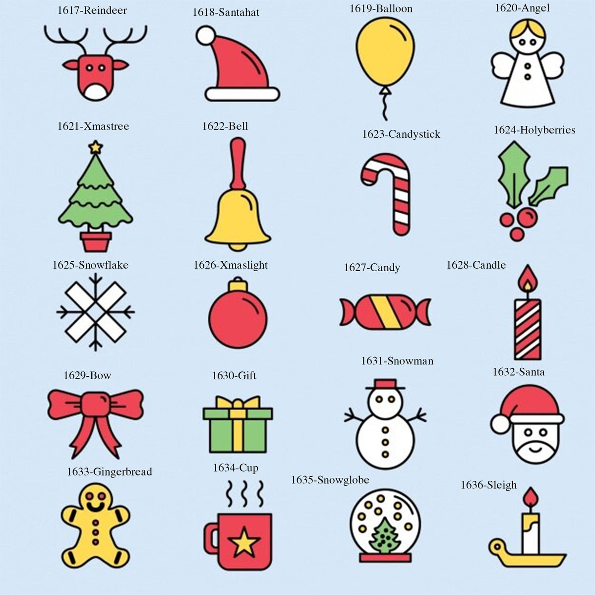 Christmas Embroidery Designs Bundle – 20 Designs in 3 Sizes