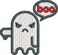 Ghost Embroidery Design Bundle – 7 Designs, 2 Sizes Each