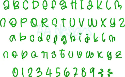 Morning Vibe Machine Embroidery Font — Instant Digital Download | BX PES DST