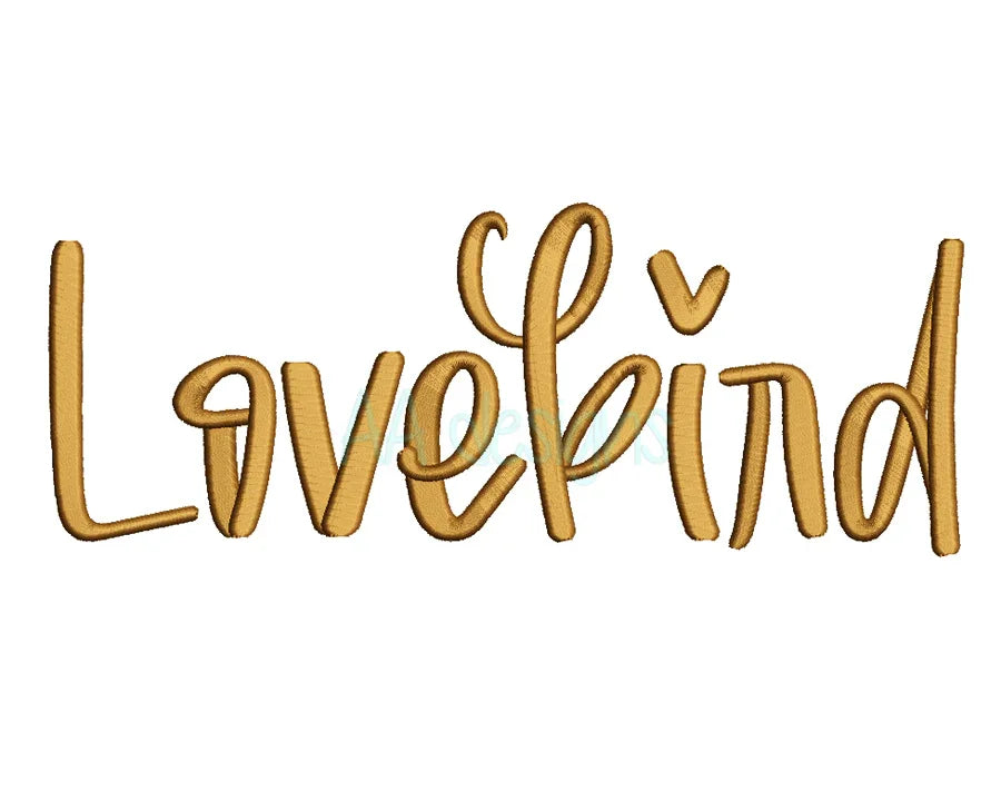 Love bird EMBROIDERY DIGITAL FONT. Embroidery font, embroidery alphabet, embroidery monogram font, machine embroidery font, embroidery lettering, BX embroidery font, PES font embroidery, DST font embroidery