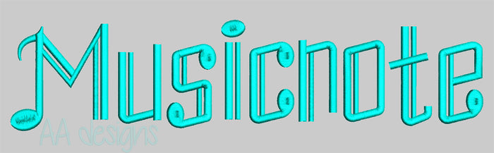 Music Note embroidery digital font. Embroidery font, embroidery alphabet, embroidery monogram font, machine embroidery font, embroidery lettering, BX embroidery font, PES font embroidery, DST font embroidery
