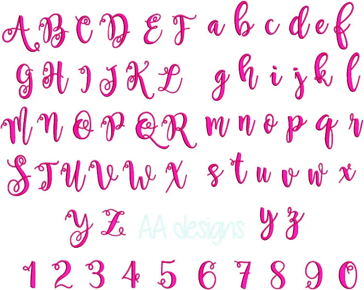 Magnolia sky monogram embroidery digital font. Script embroidery font for instant download. BX file also
