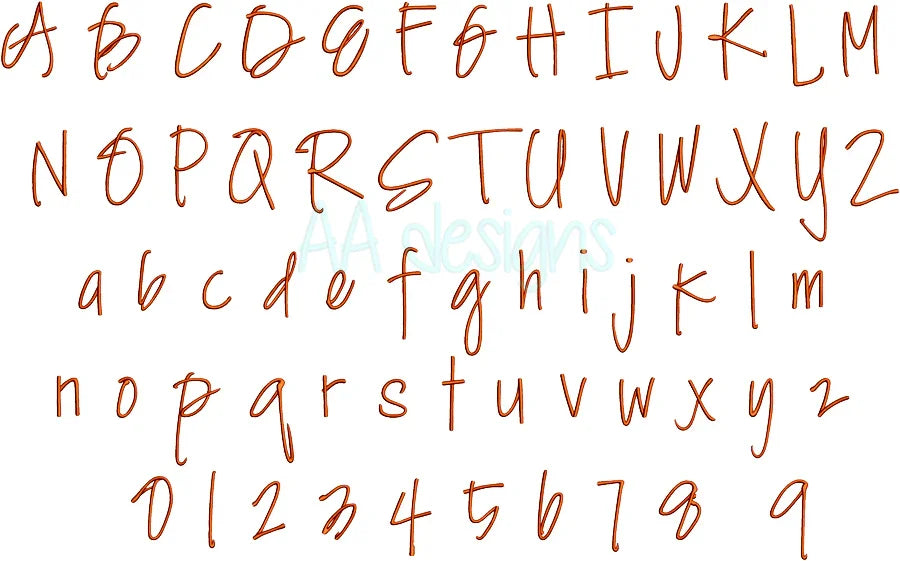 Angel Baby font. Script Embroidery font for instant download. BX file also