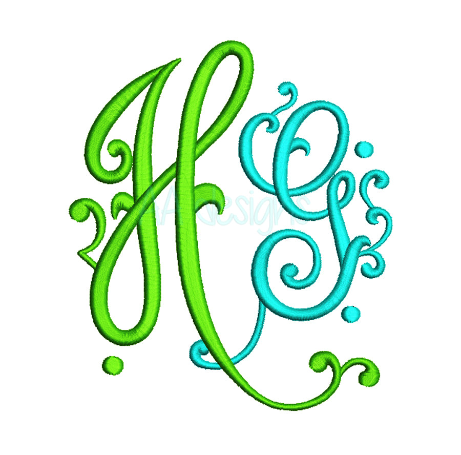 Vines Script Embroidery Font – Machine Embroidery in Script Font