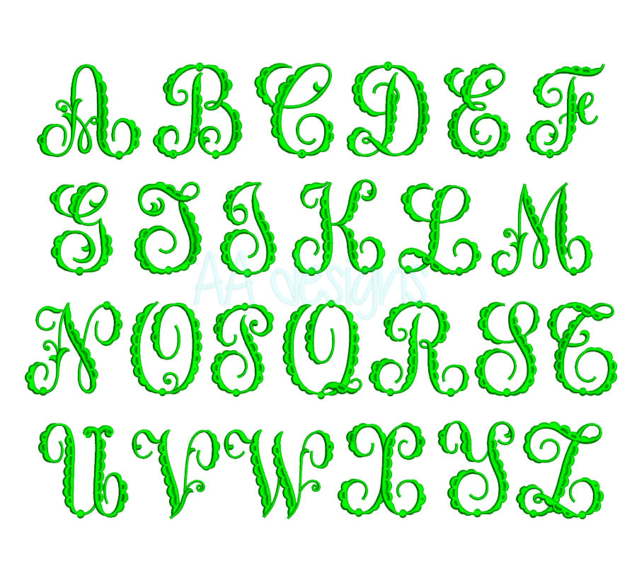 Cloud Embroidery Digital Font. Script embroidery font for instant download. BX format