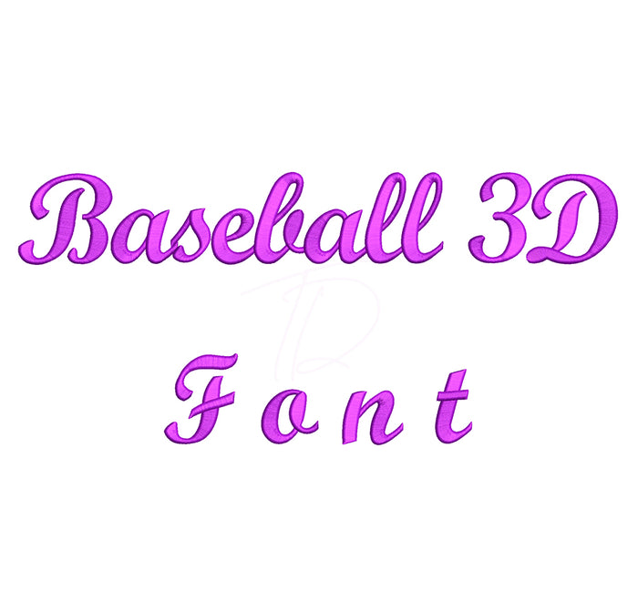 Baseball 3D puff embroidery digital font. Embroidery font, embroidery alphabet, embroidery monogram font, machine embroidery font, embroidery lettering, BX embroidery font, PES font embroidery, DST font embroidery