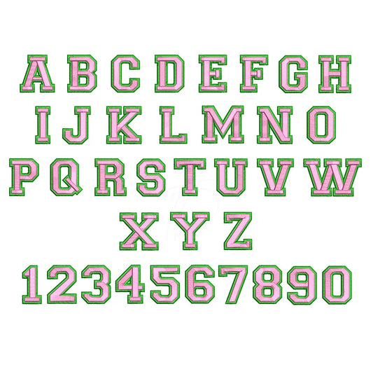 Varsity 3D Puff Embroidery Font for Hats & Caps – BX PES DST