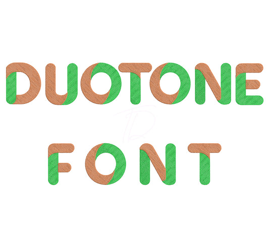 Duotone Embroidery Font