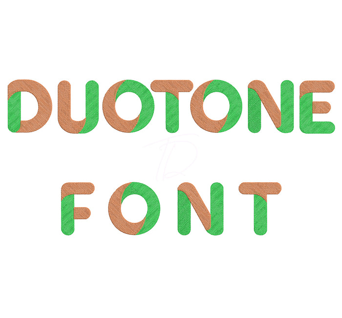 Duotone Embroidery Font