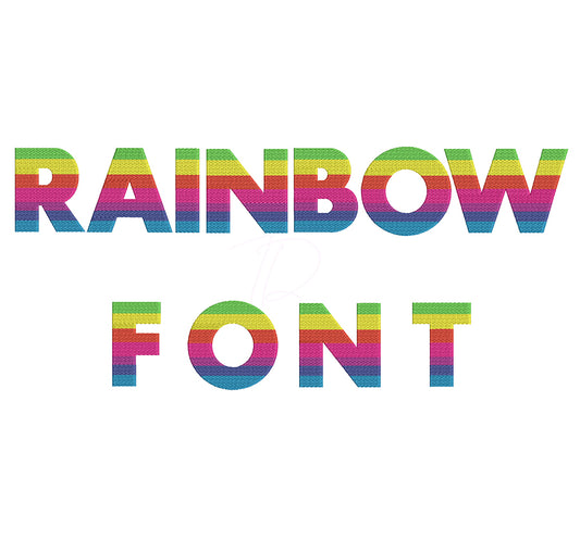 Rainbow Embroidery Font