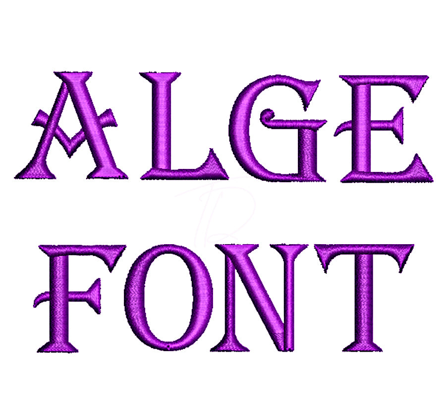 Algerian 3D Puff Embroidery Font