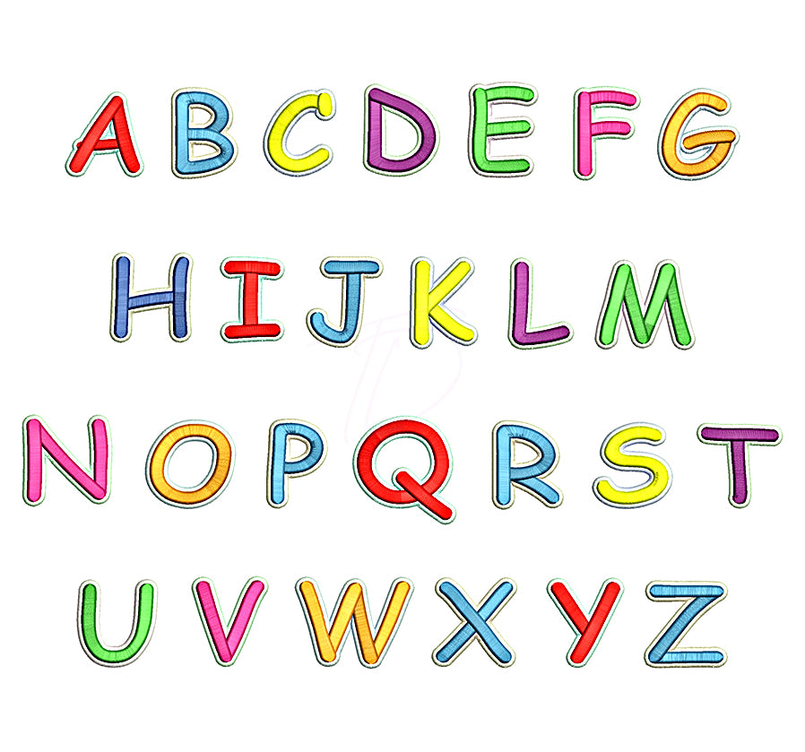 Kid 3D Puff Embroidery Font