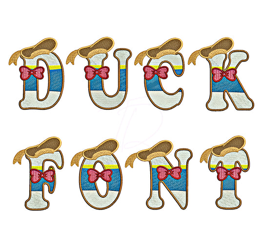 Duck Embroidery Font