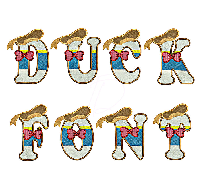 Duck Embroidery Font