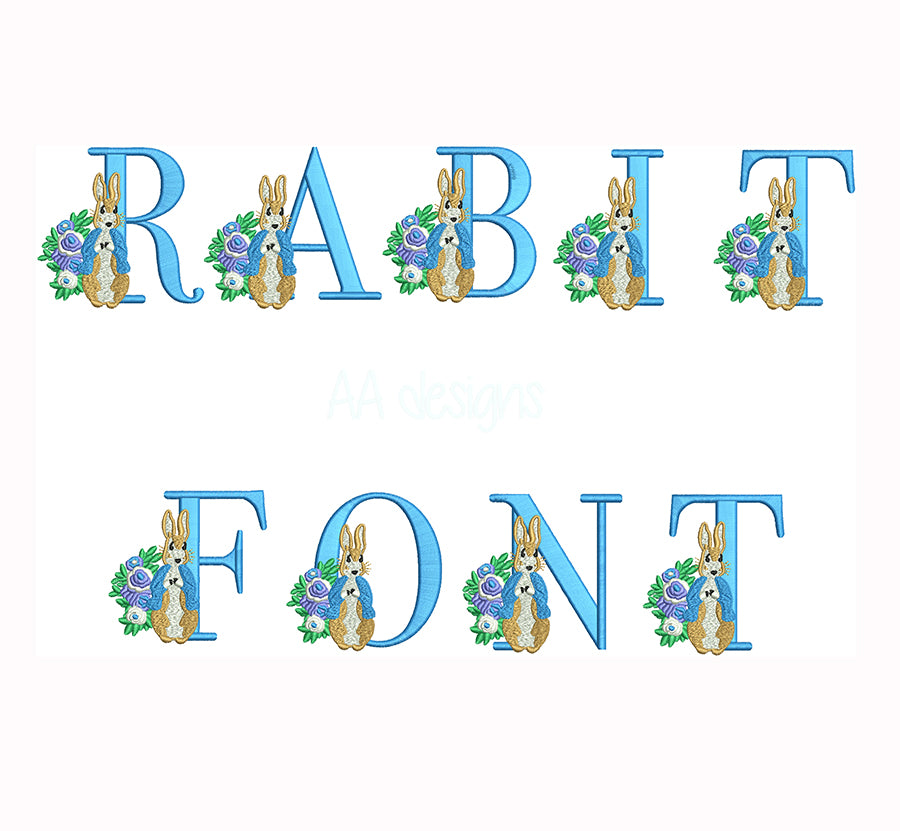 Little Bunny Embroidery Font