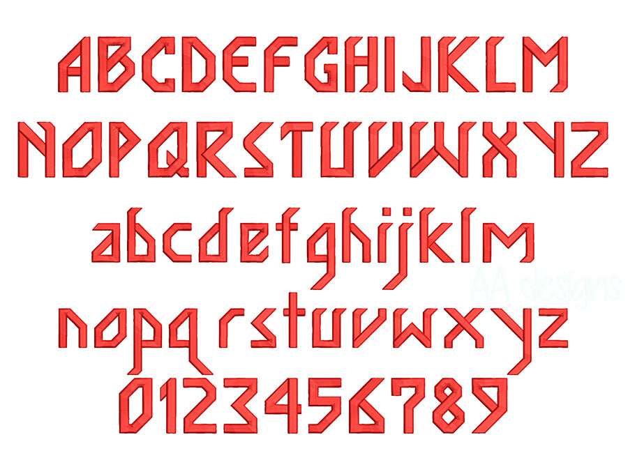 Angel 3D puff embroidery digital font. 3D puff foam embroidery digital file for instant download. PES DST BX and all files for your embroidery machine