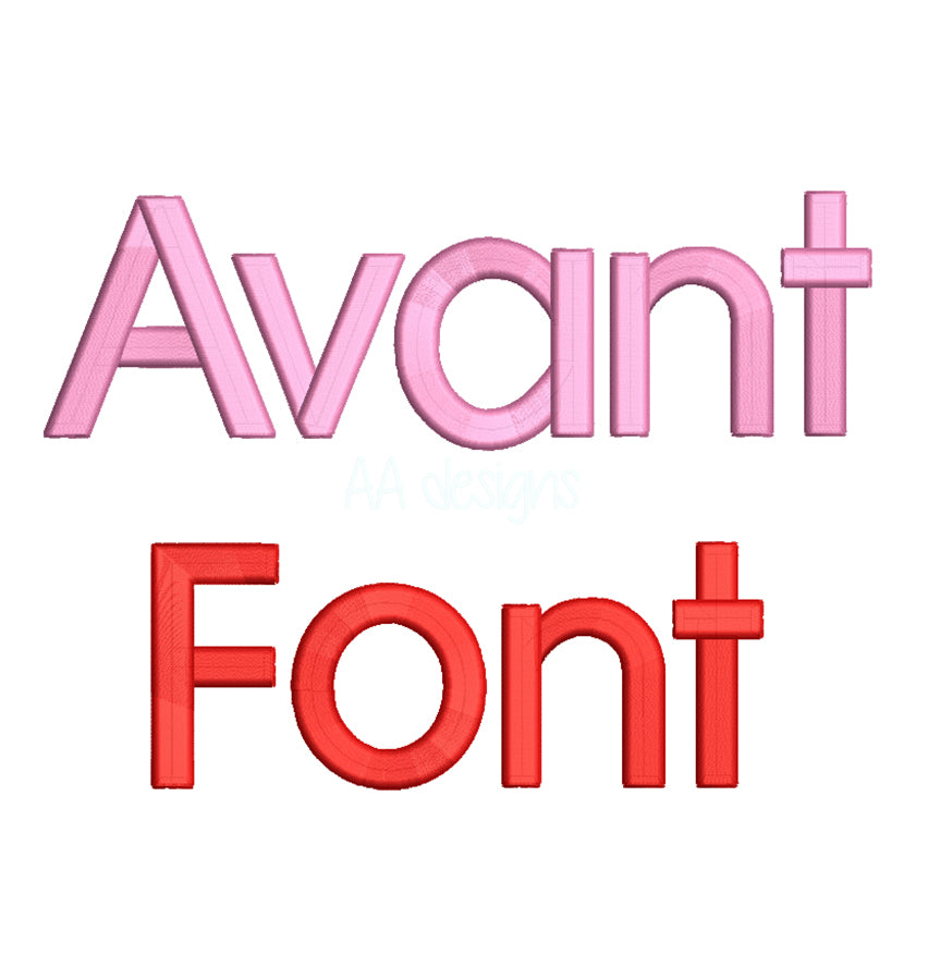 Avan 3D puff embroidery digital font. 3D puff foam embroidery font for instant download. PES DST BX and all files for your embroidery machine