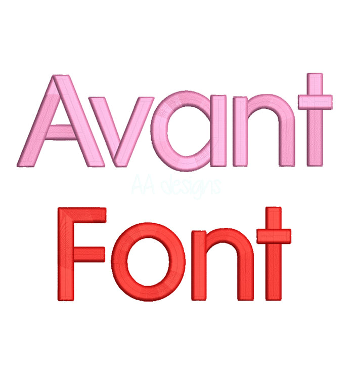 Avan 3D puff embroidery digital font. 3D puff foam embroidery font for instant download. PES DST BX and all files for your embroidery machine