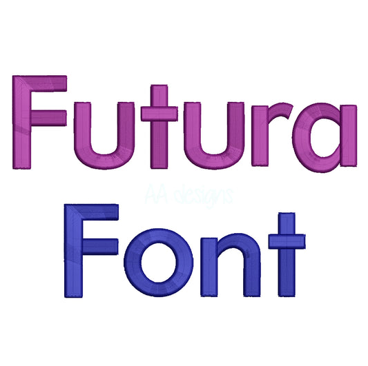 Futura 3D puff embroidery digital font. Machine embroidery alphabet in 3D puff digital file. PES DST BX and all files for embroidery machine