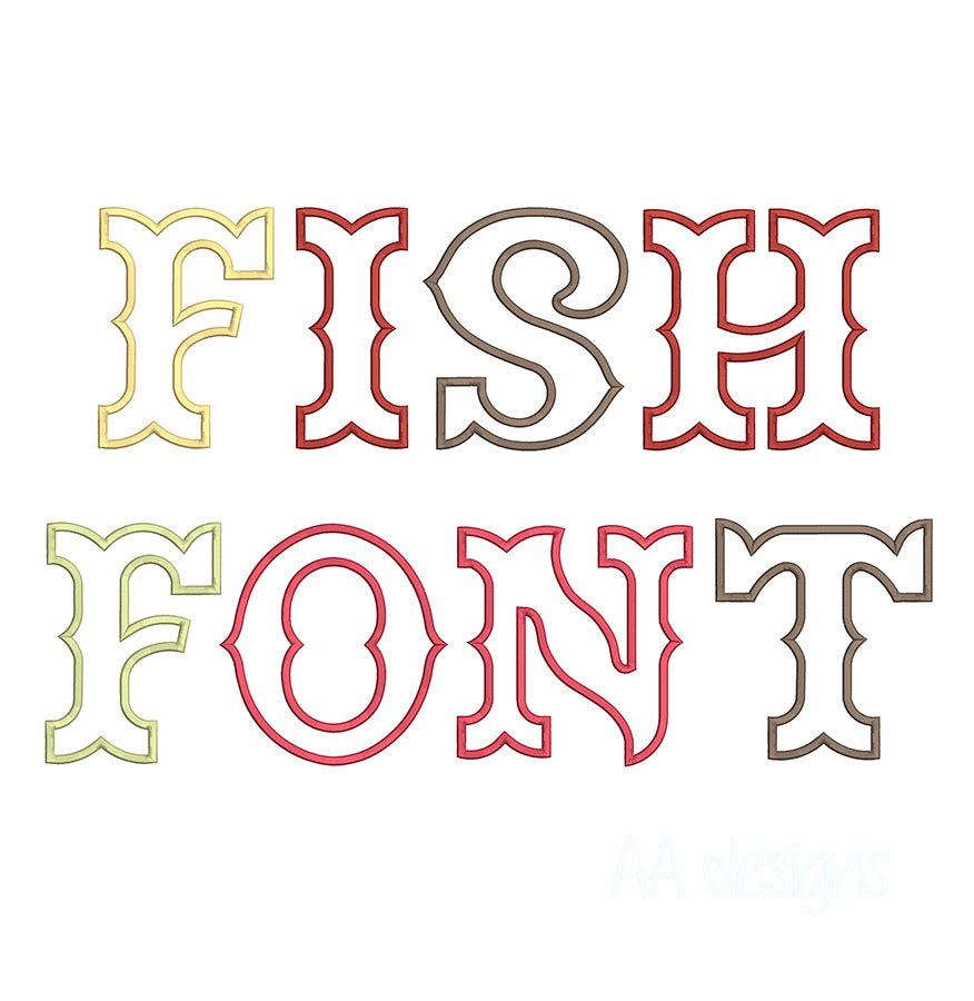 Fishtail Applique embroidery digital font. Machine embroidery in applique alphabet. Embroidery font, embroidery alphabet, embroidery monogram font, machine embroidery font, embroidery lettering, BX embroidery font, PES font embroidery, DST font embroidery