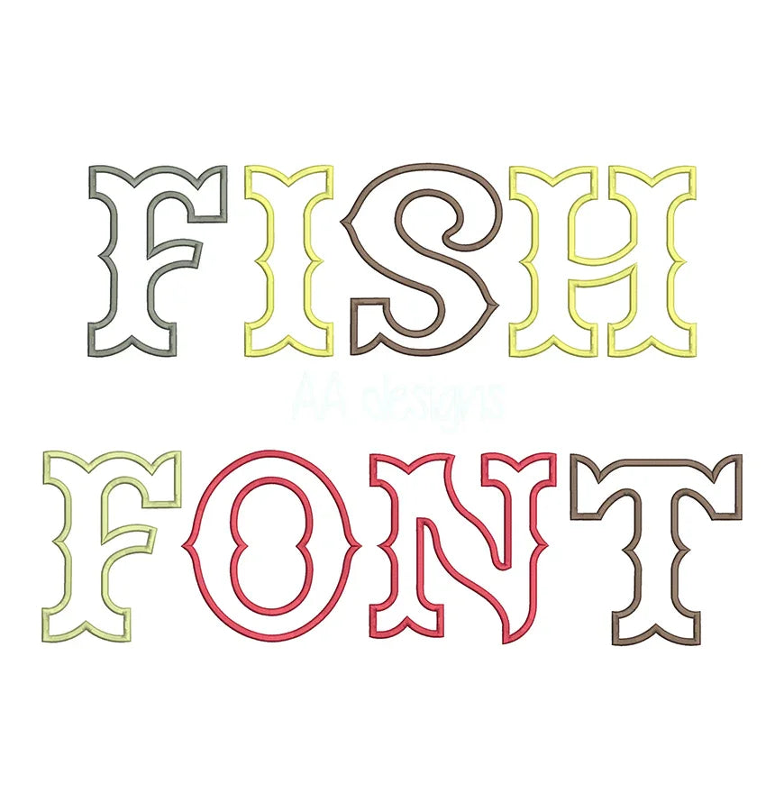 Fishtail Applique embroidery digital font. Machine embroidery in applique alphabet. Embroidery font, embroidery alphabet, embroidery monogram font, machine embroidery font, embroidery lettering, BX embroidery font, PES font embroidery, DST font embroidery