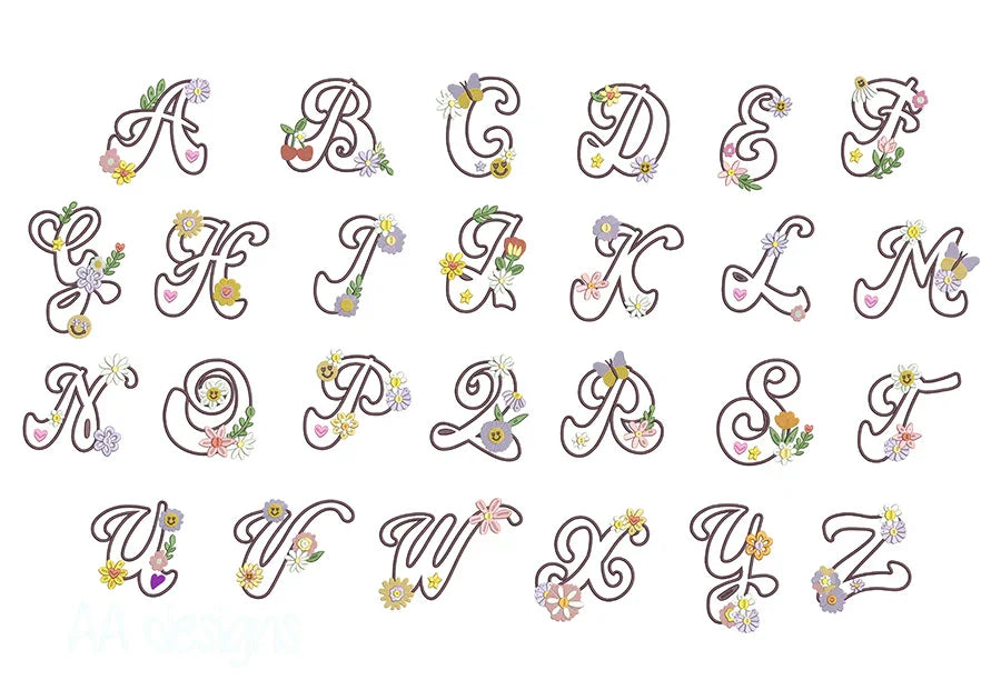 Groovy Retro Applique embroidery digital font. Machine embroidery alphabet in applique. Embroidery font, embroidery alphabet, embroidery monogram font. BX format