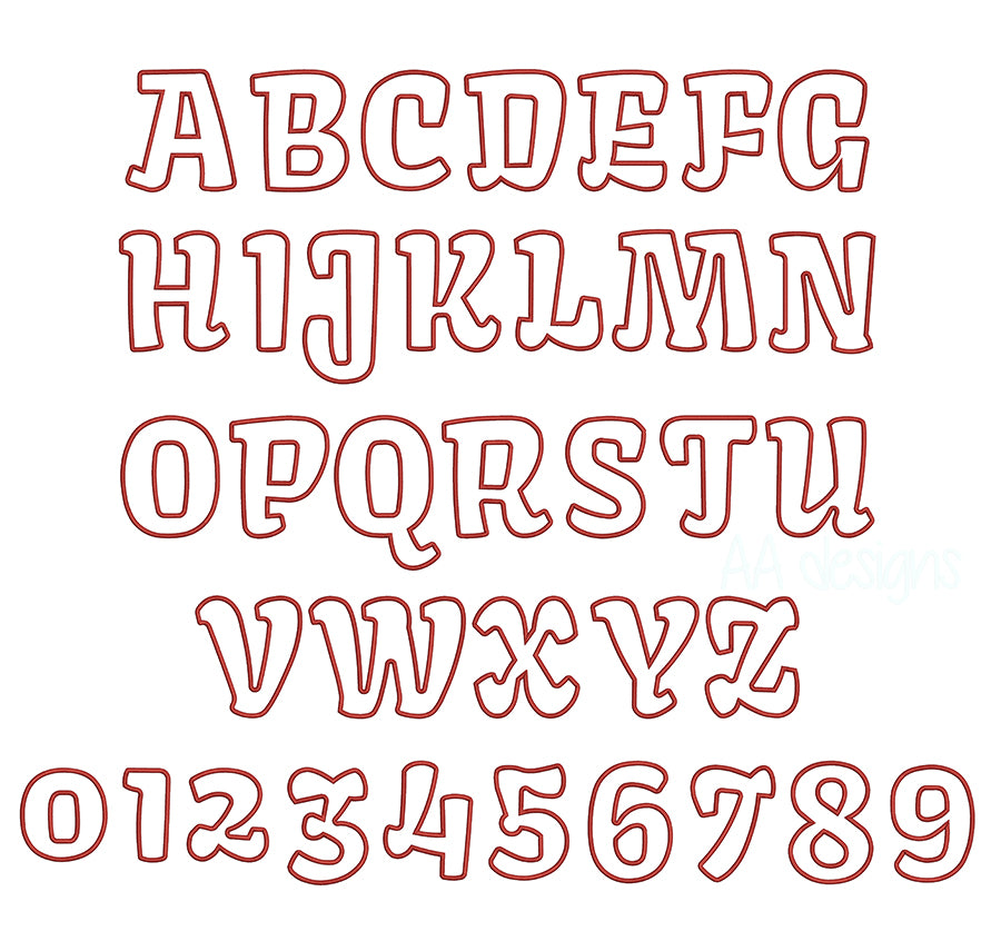 Crispy Chips Applique Embroidery Font