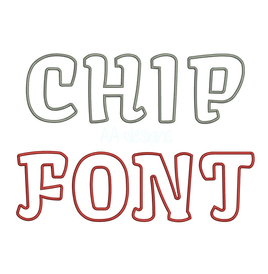 Crispy Chips Applique Embroidery Font