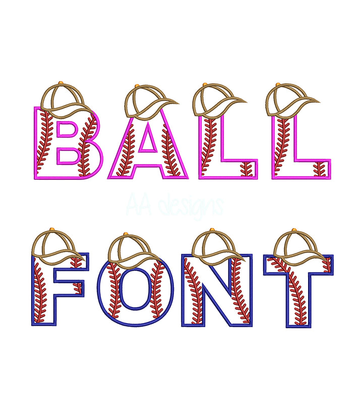 Baseball Applique embroidery digital font. Applique digitizing font. Embroidery font, embroidery alphabet, embroidery monogram font, machine embroidery font, embroidery lettering, BX embroidery font, PES font embroidery, DST font embroidery