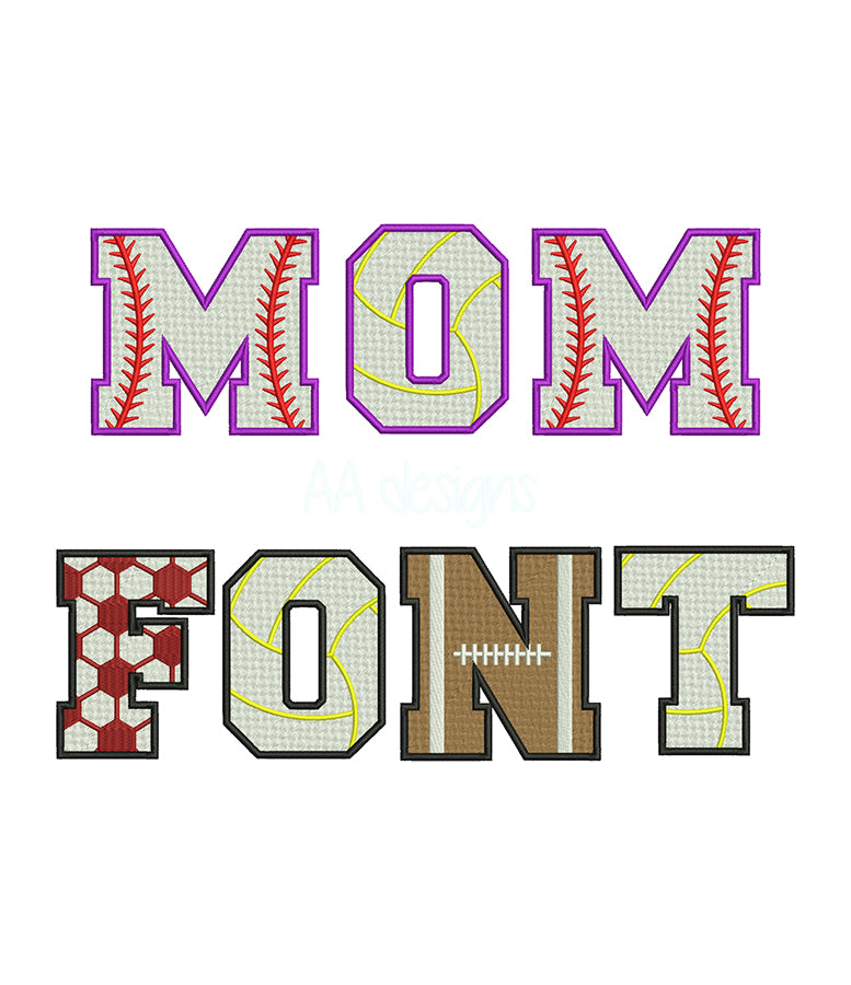 Sport embroidery digital font. Embroidery font in sport full fill stitch. PES DST BX file