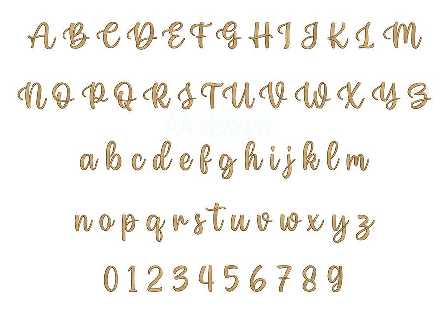 Valentina 3D puff embroidery digital font. Machine embroidery alphabet in 3D puff foam. BX PES DST embroidery font