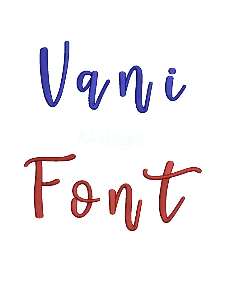 Vanilla 3D puff embroidery digital font. Machine embroidery alphabet in 3D puff foam. BX PES DST embroidery font