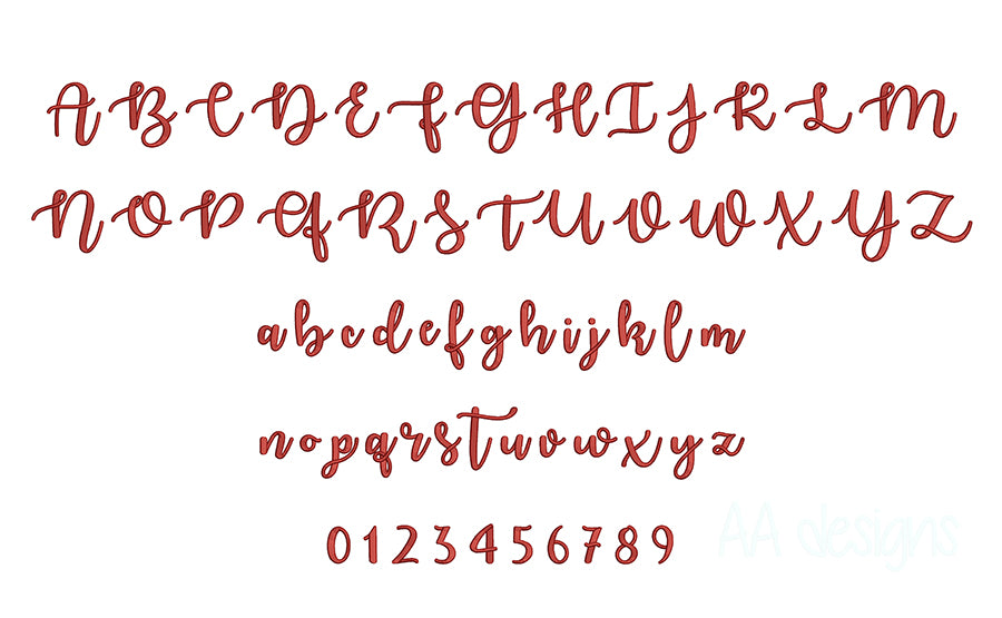 Autumn 3D puff embroidery digital font. Machine embroidery font in 3D puff with foam. BX file also