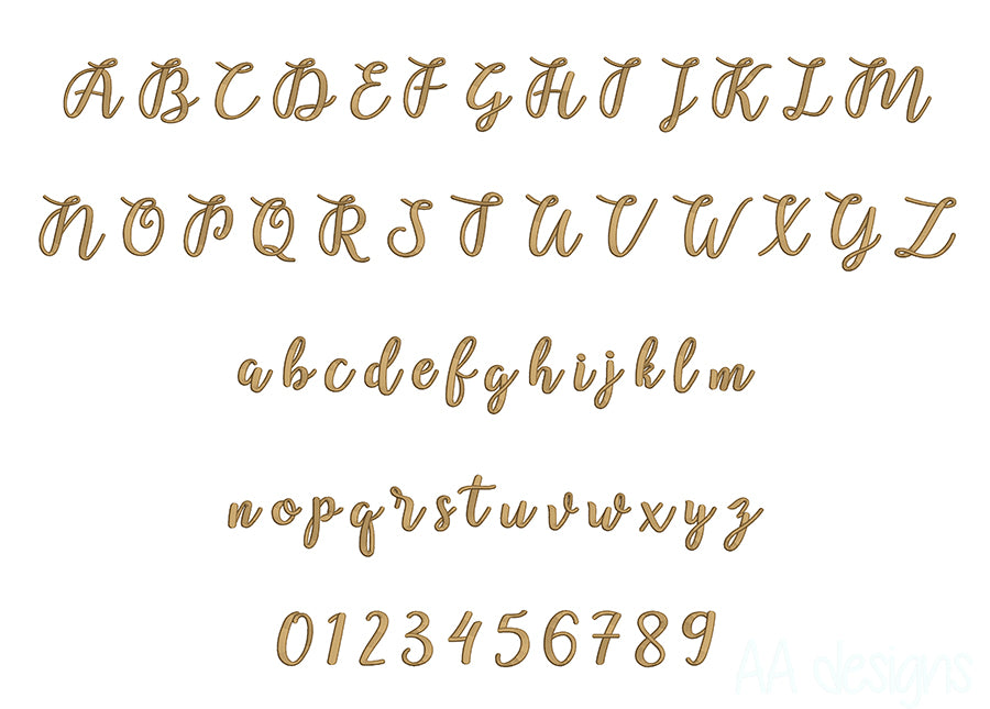 Chalala 3D puff embroidery digital font. PES DST BX file for embroidery machine. Instant download