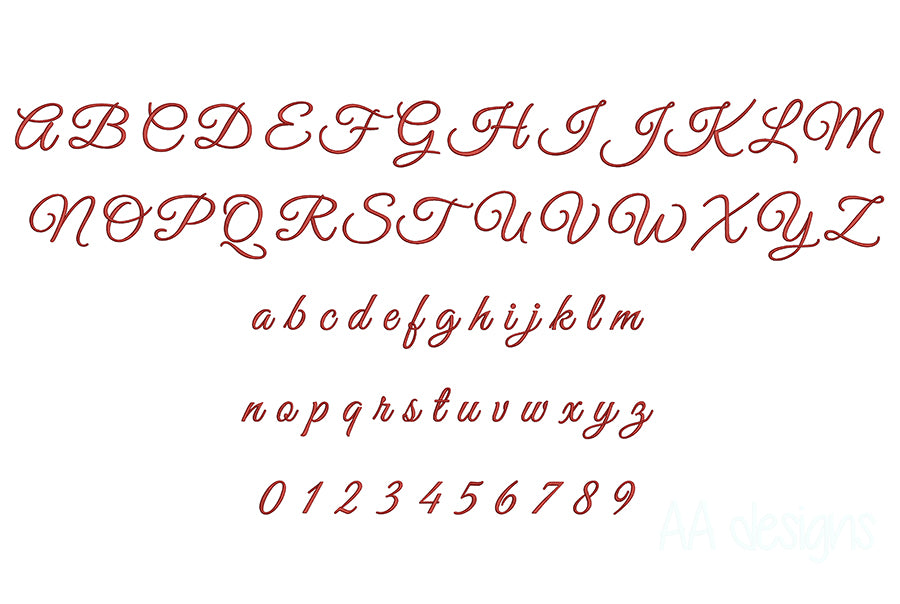 Vibes 3D puff embroidery digital font. PES DST BX embroidery file for instant download.